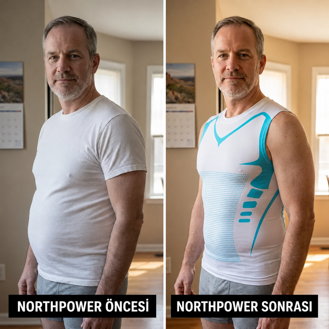 NorthPower | Göbek Ve Göğüs Fazlalıklarını Anında Gizleyip Düzleştiren İyonik Toparlayıcı Atlet