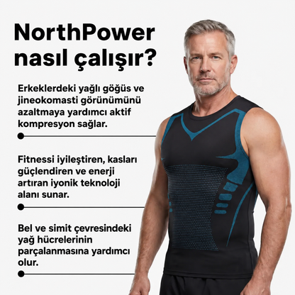 NorthPower | Göbek Ve Göğüs Fazlalıklarını Anında Gizleyip Düzleştiren İyonik Toparlayıcı Atlet