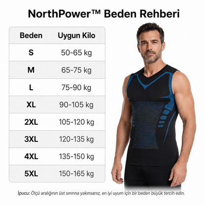 NorthPower | Göbek Ve Göğüs Fazlalıklarını Anında Gizleyip Düzleştiren İyonik Toparlayıcı Atlet